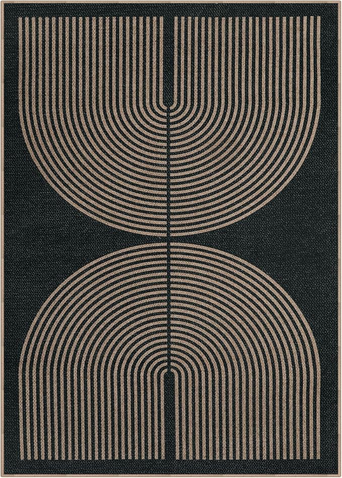 Lahome Enfys Modern Rainbow Easy Jute Rug, Washable Rugs 8x10 - Image 7