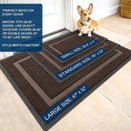 OLANLY Front Door Mat Outside 29.5x17, All-Season Heavy-Duty Rubber Doormat | - Image 3