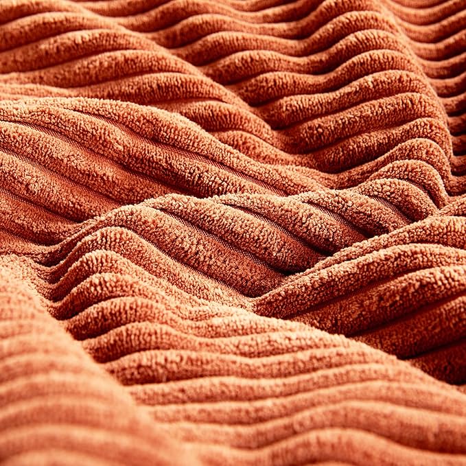 Fancy Homi Set of 2 Burnt Orange Decorative Throw Pillow Covers 28x28 Inch - Image 5