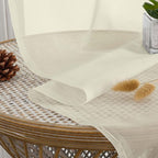 Sheer Curtains 84 Inches Long 2 Panels Set, Sheer Cream Curtains - Image 5