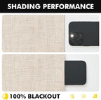 MIULEE 100% Blackout Linen Curtains 42 x 84 Inch Cream Beige 2 Panels | Thermal - Image 7