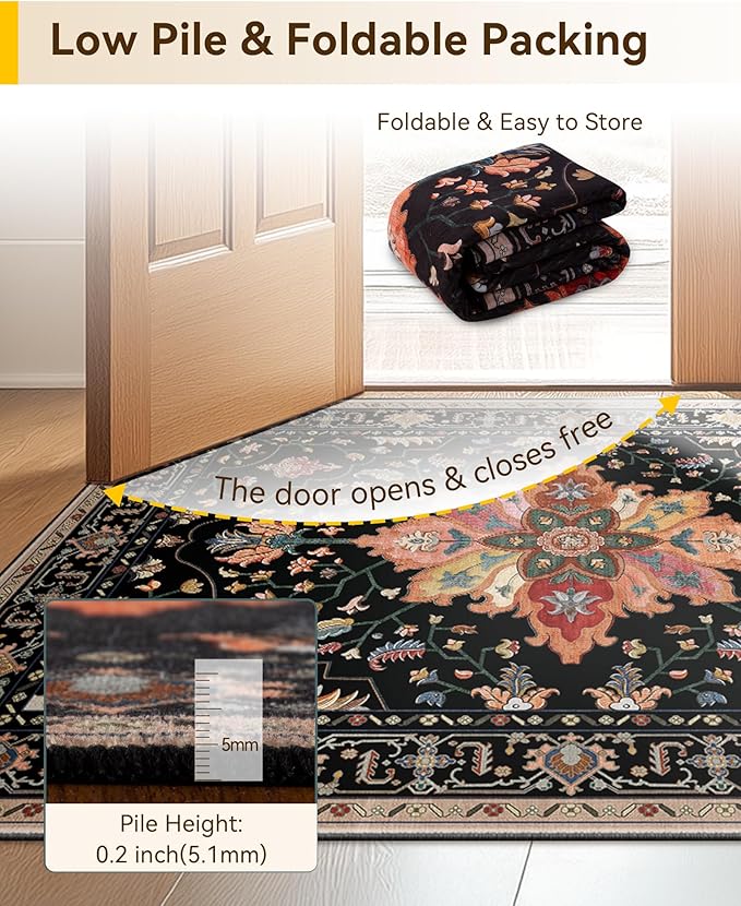 RELEANY Washable Area Rug, Runner 2'x10', Water Repellent, Pet Friendly - Image 6