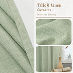 Linen 100% Blackout Window Curtains - Image 8