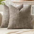 MIULEE Decorative Couch Throw Pillow Covers 20x20 Inch Neutral Khaki 2 Pack | by MIULEE