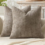 MIULEE Decorative Couch Throw Pillow Covers 16x16 Inch Neutral Khaki 2 Pack | by MIULEE