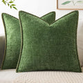 MIULEE Decorative Couch Throw Pillow Covers 20x20 Inch Forest Green 2 Pack | by MIULEE