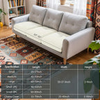Hokway Stretch Couch Cushion Covers, 3 Piece Individual Sofa Cushion - Image 3
