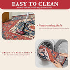 SERISSA 2x4 Washable Non Slip Boho Runner Rug - Image 4