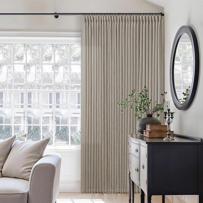Pinch Pleated Linen 100 Inch Curtains - Image 8