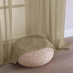 Chyhomenyc Taupe Sheer Curtains 96 Inches Long 2 Panels, Light Filtering Taupe - Image 8
