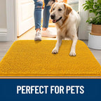 OLANLY Dog Door Mat for Muddy Paws 70x32, Super Absorbent Chenille Mud Mat | - Image 6