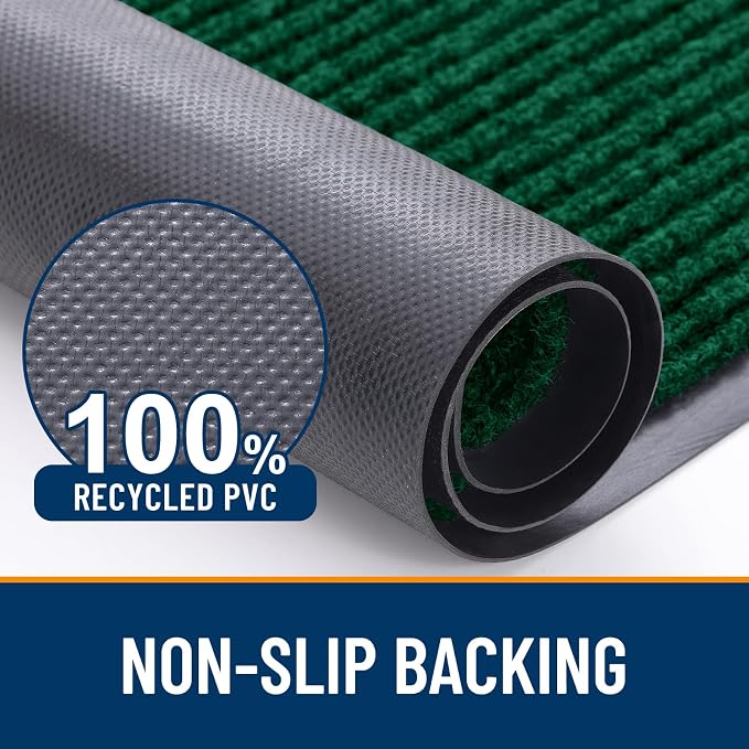OLANLY 2-Pack Front Door Mats 35x23, Waterproof Heavy-Duty Doormats | Green - Image 3