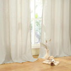 YoungsTex Beige Linen Curtains 84 Inches Long 2 Panels - Image 5
