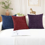 CaliTime Decorative Couch Throw Pillow Covers 22 X 22 Inches Plum Purple | Pack - Image 5