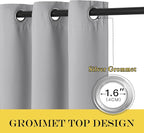 NICETOWN Blackout Silver Grey Curtain Vertical Blinds, Grommet Room Darkening - Image 2