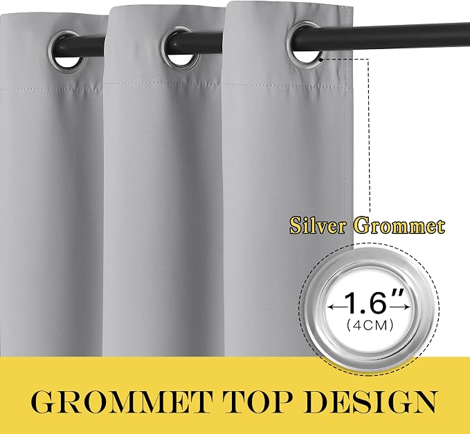 NICETOWN Blackout Short Curtain 45 inches Long - Image 3