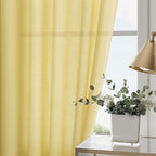 Yellow Linen Curtains 80 Inches Long - Image 2