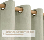 Sage Grey Linen Curtains 45 inches Long - Image 4