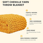L'AGRATY Chunky Knit Throw Blanket - Image 4