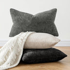 MIULEE Decorative Neutral Beige Euro Sham Pillow Covers 24x24 Inch 2 Pack | - Image 5