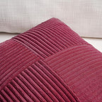 Fancy Homi 2 Packs Burgundy Big Decorative Throw Pillow Covers 24x24 Inch - Image 3