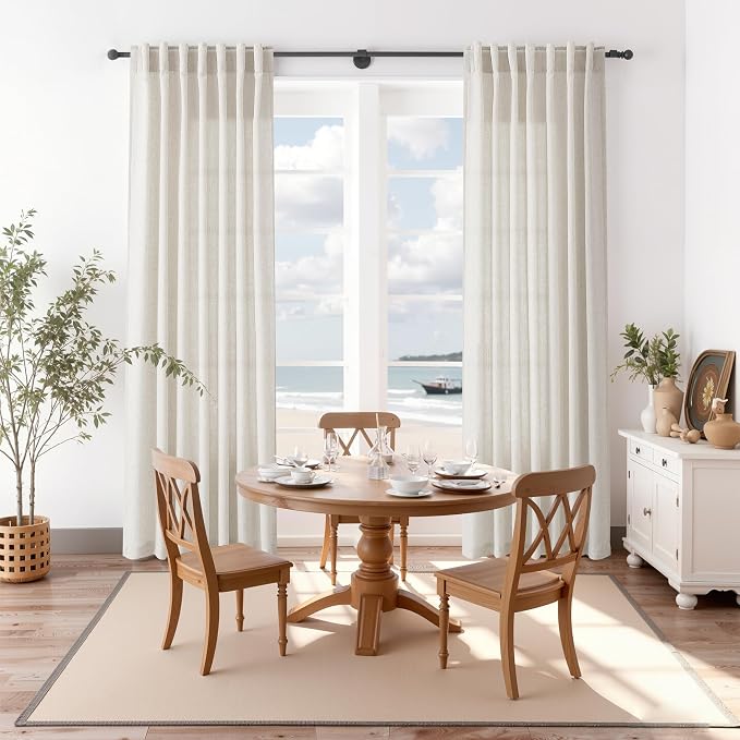 Pearl White Curtains 90 Inches Long - Image 8