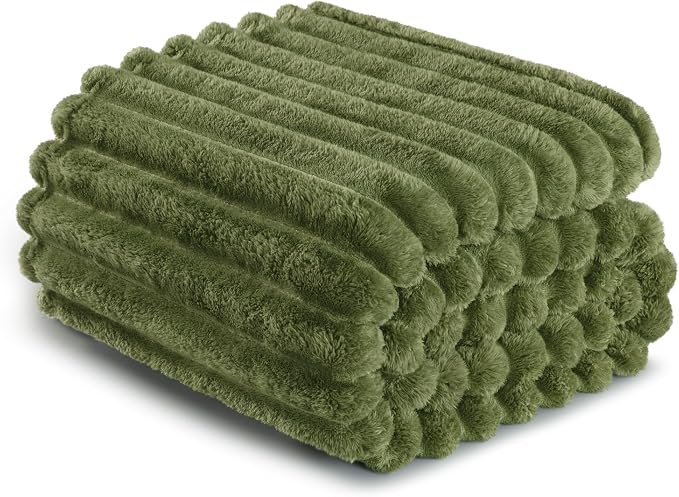 Exclusivo Mezcla Striped Fleece Throw Blanket - Image 8