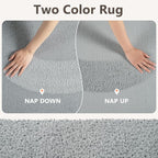 2x6 Light Grey Solid Runner Rug Washable Non-Slip - Image 9