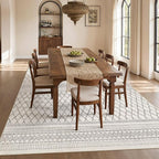 cotiled Boho 10x12 Area Rug for Living Room: Large Moroccan Washable Rug | - Image 7