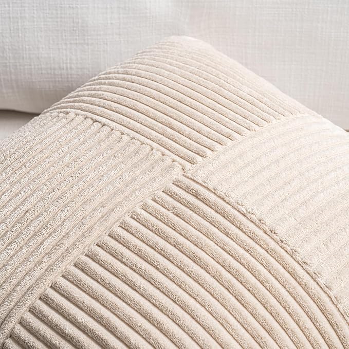 Fancy Homi 2 Packs Tan Lumbar Decorative Throw Pillow Covers 14x24 Inch - Image 4
