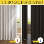 NICETOWN 100% Blackout Brich Linen Curtains - Image 6