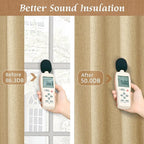 63 Inch 100% Blackout Linen Curtains - Image 5