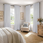 MIULEE 100% Blackout Linen Curtains 42 x 63 Inch Grayish White 2 Panels | - Image 8
