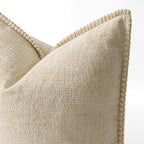 MIULEE Decorative Euro Sham Pillow Covers 26x26 Inch Beige 2 Pack | Neutral - Image 2