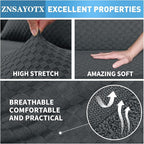 ZNSAYOTX Sectional Couch Covers, Stretch Jacquard Slipcovers - Image 5