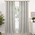 YoungsTex Linen Semi Sheer Curtains 90 Inches Long by YoungsTex
