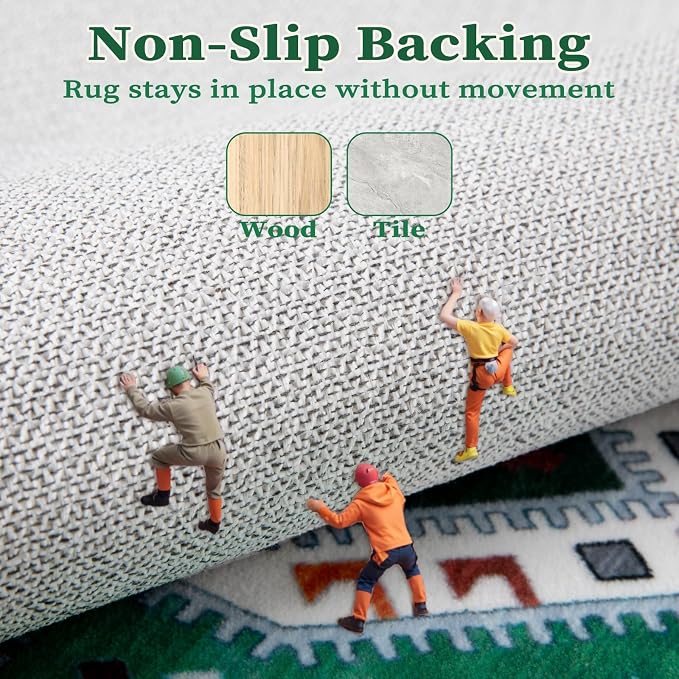 SERISSA 3x5 Washable Non Slip Boho Area Rug - Image 5
