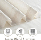 RYB HOME Extra Long Linen Curtains - Image 5