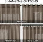 Extra Long Curtains 2 Panels 102 Inches Long - Image 3
