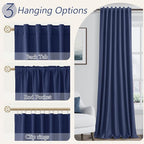 100% Blackout Curtains 102 Inch Length 2 Panels Set - Image 6