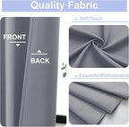 Simplebrand Ava Silver Grey Short Blackout Curtains - Image 3