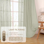 Sheer Linen Curtains 63 Inch Length - Image 5