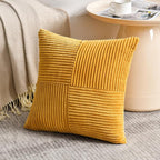 Fancy Homi 2 Packs Gold Yellow Euro Decorative Throw Pillow Covers 26x26 Inch - Image 2