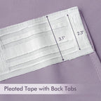 MIULEE Lilac Back Tab Blackout Curtains 52x84 Inch Length 2 Panels Set | Rod - Image 4