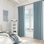100% Blackout Linen Curtains 90 Inch Length 2 Panels Set - Image 8