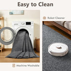 3x5 Black/White Area Rug Washable Non-Slip Soft Thin - Image 7
