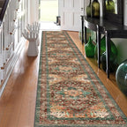 Yamaziot Washable Runner Rug, Low Pile, Soft Distressed Floor Carpet by Yamaziot
