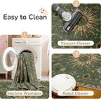 Vacuum-Friendly, Round 6ft Washable Area Rug - Image 5