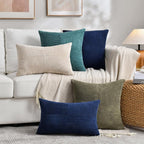 Fancy Homi 2 Packs Tan Lumbar Decorative Throw Pillow Covers 14x24 Inch - Image 5