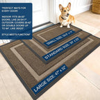 OLANLY Front Door Mat Outside 59x40, All-Season Heavy-Duty Rubber Doormat | - Image 2